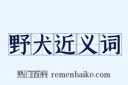 野犬近义词是什么意思的图片